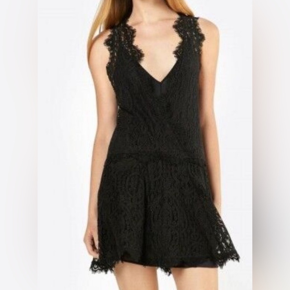 Free People ~new ~ Heart In Two Sheer Romantic Mini Lace Dress *without Slip